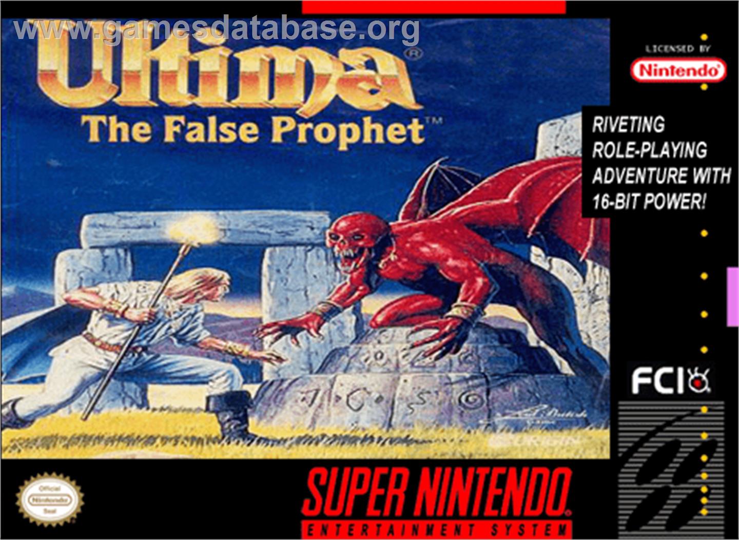 Ultima VI: The False Prophet - Nintendo SNES - Artwork - Box