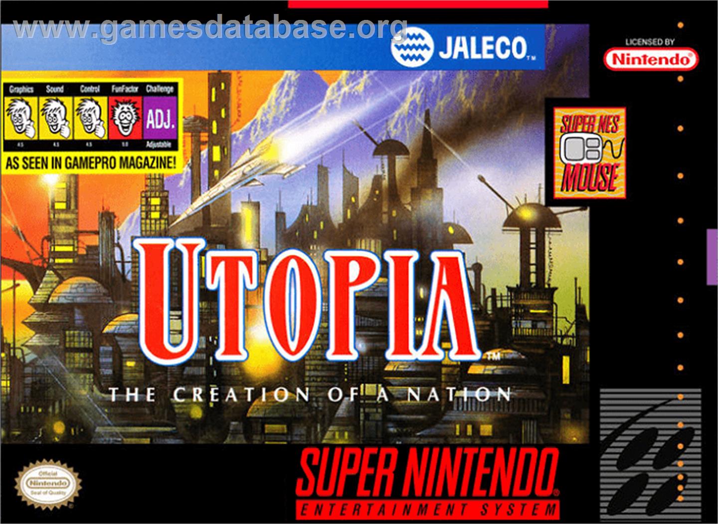 Utopia: The Creation of a Nation - Nintendo SNES - Artwork - Box