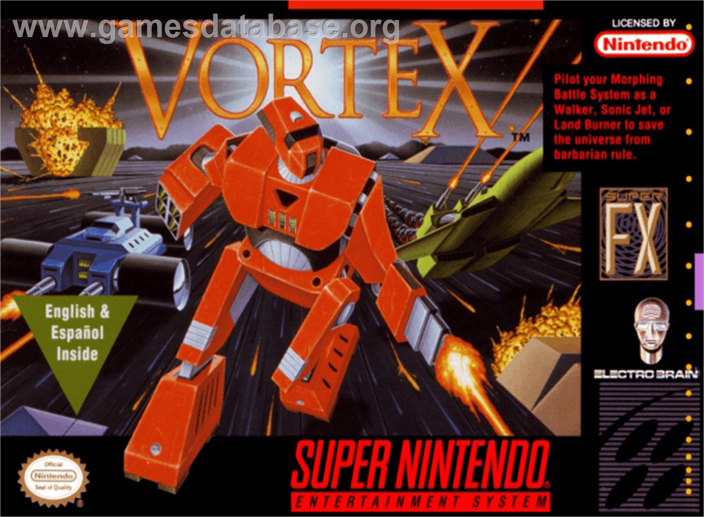 Vortex - Nintendo SNES - Artwork - Box