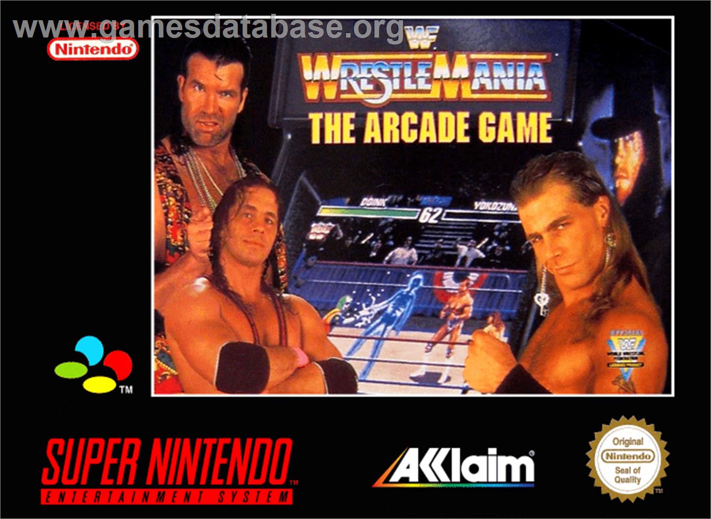 WWF Wrestlemania: The Arcade Game - Nintendo SNES - Artwork - Box