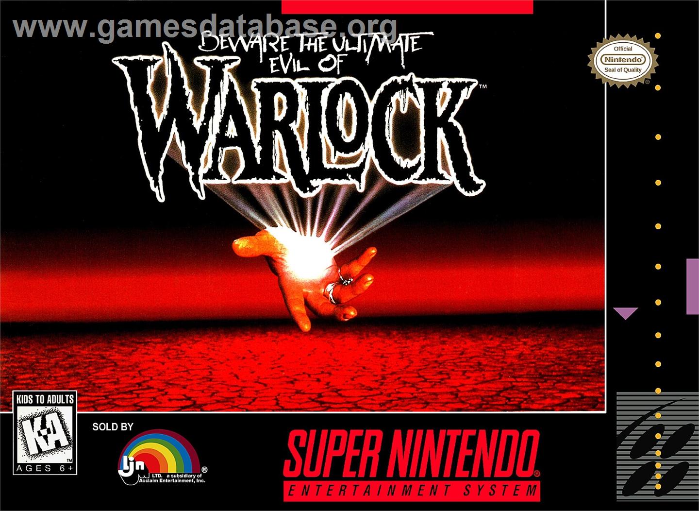 Warlock - Nintendo SNES - Artwork - Box