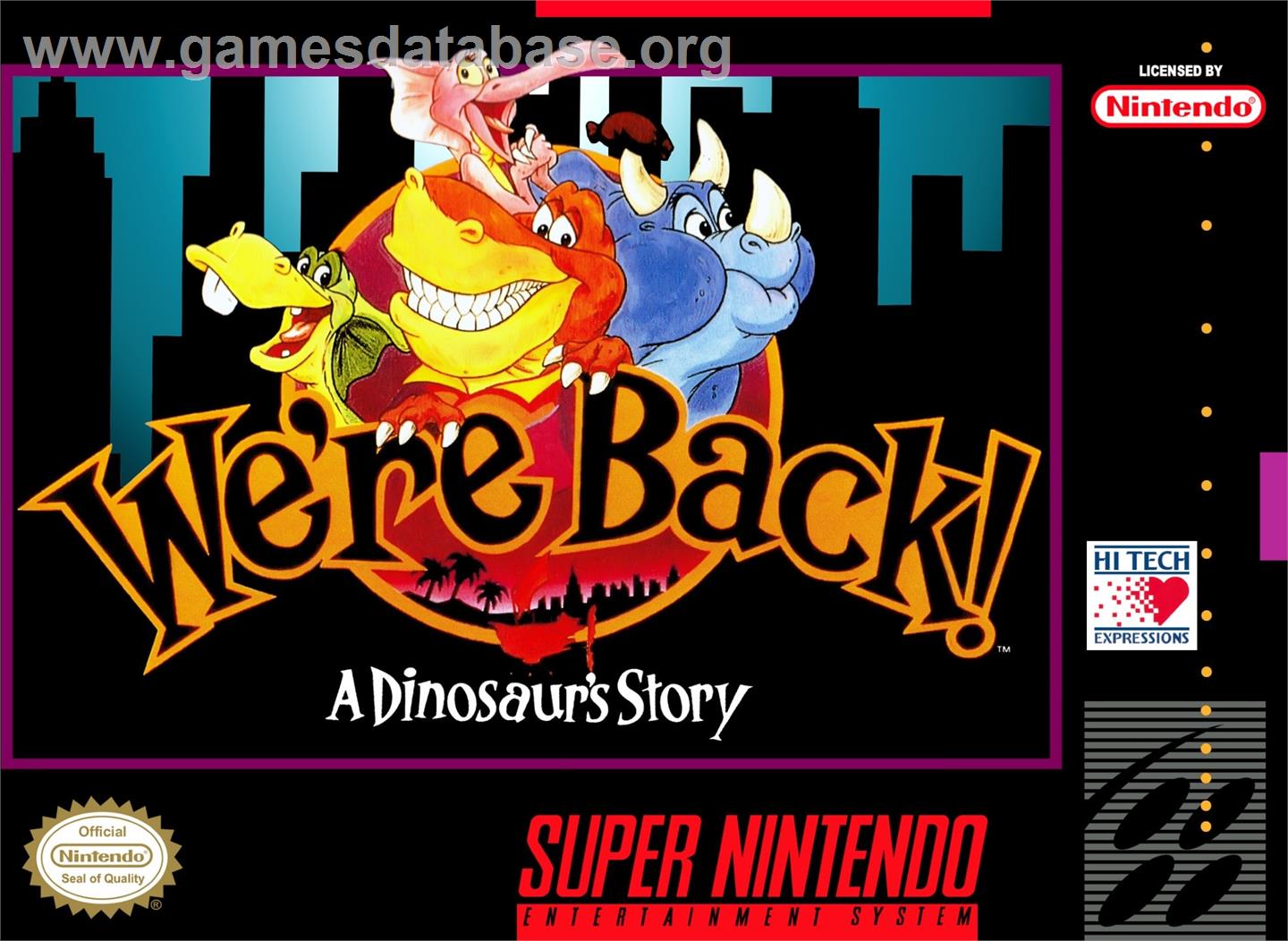 We're Back! - A Dinosaur's Story - Nintendo SNES - Artwork - Box