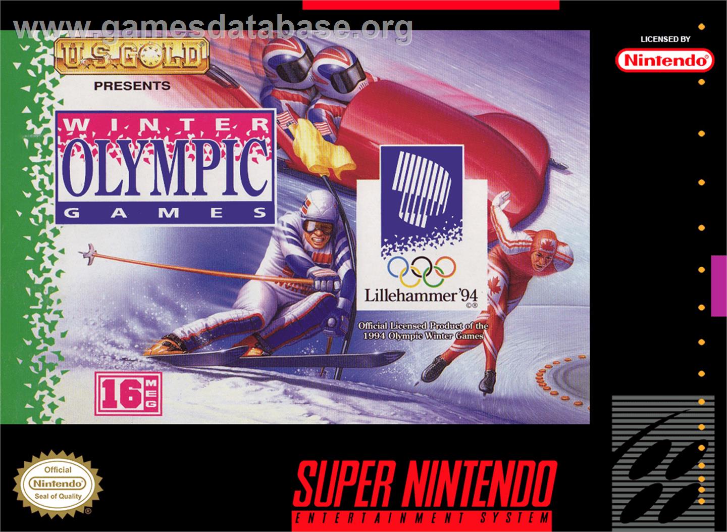 Winter Olympics: Lillehammer '94 - Nintendo SNES - Artwork - Box