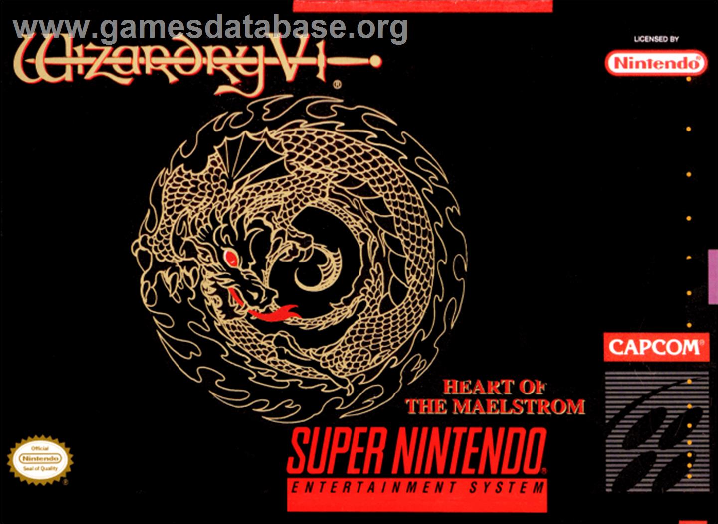 Wizardry V: Heart of the Maelstrom - Nintendo SNES - Artwork - Box