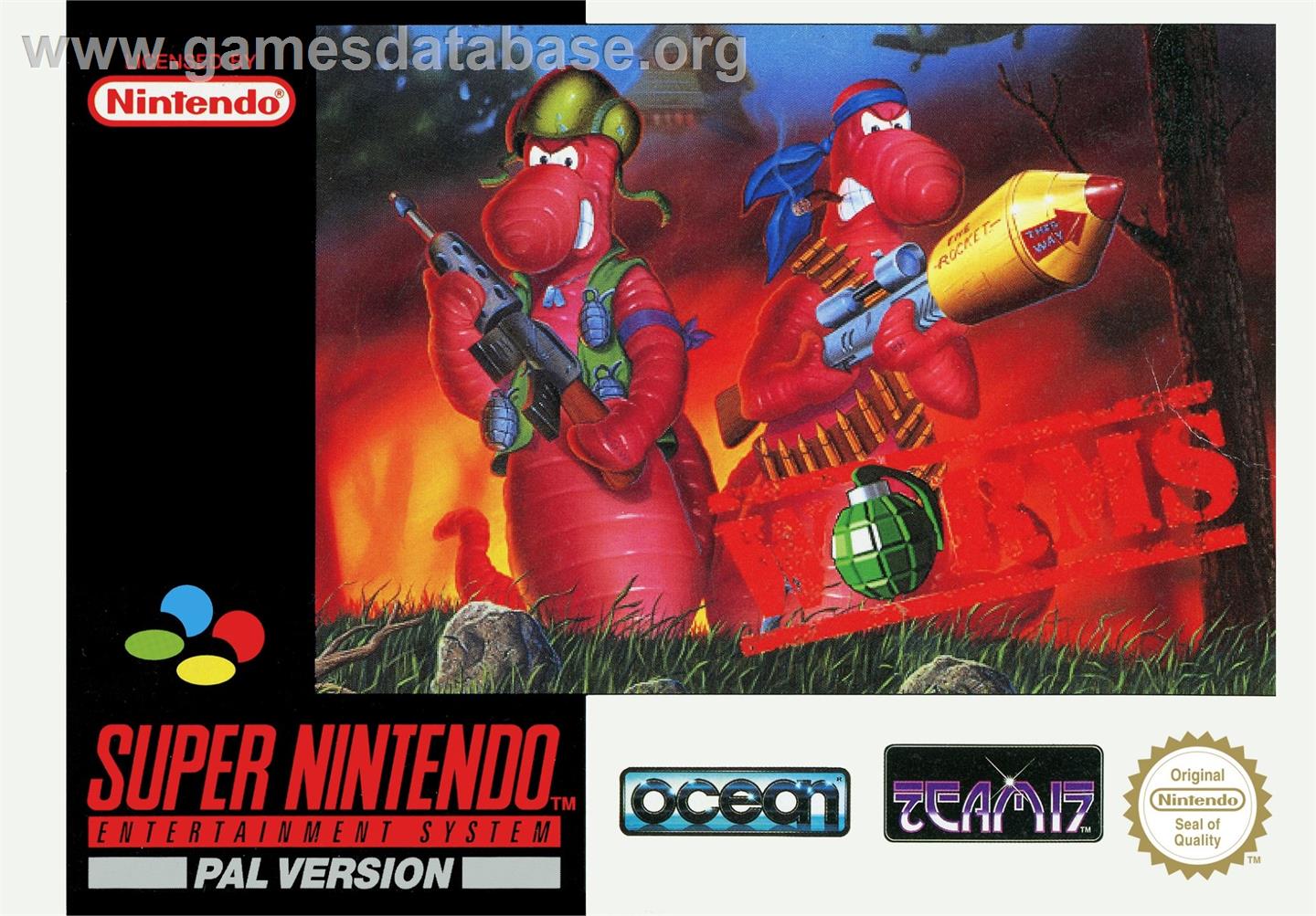 Worms - Nintendo SNES - Artwork - Box