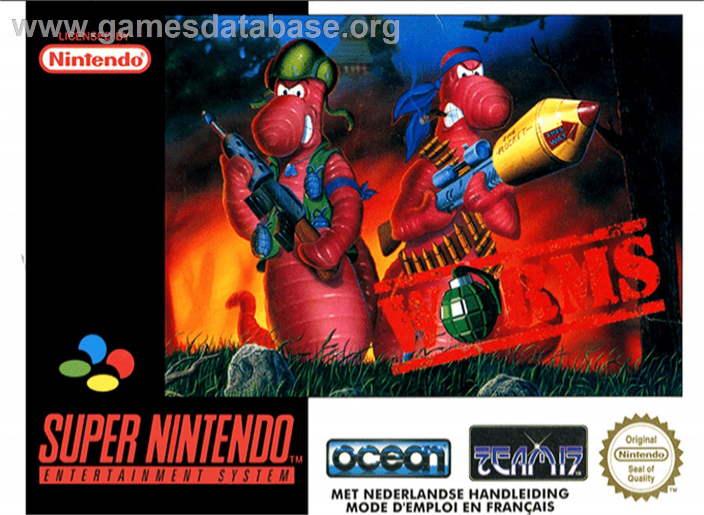 Worms - Nintendo SNES - Artwork - Box