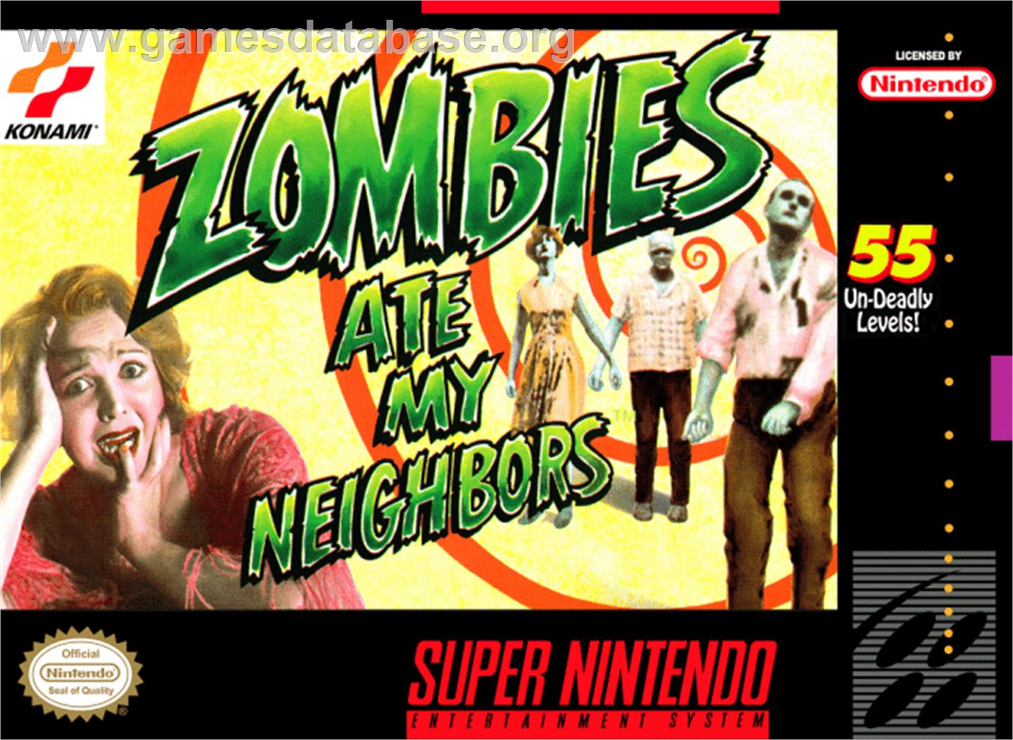 Zombies Ate My Neighbors - Nintendo SNES - Artwork - Box