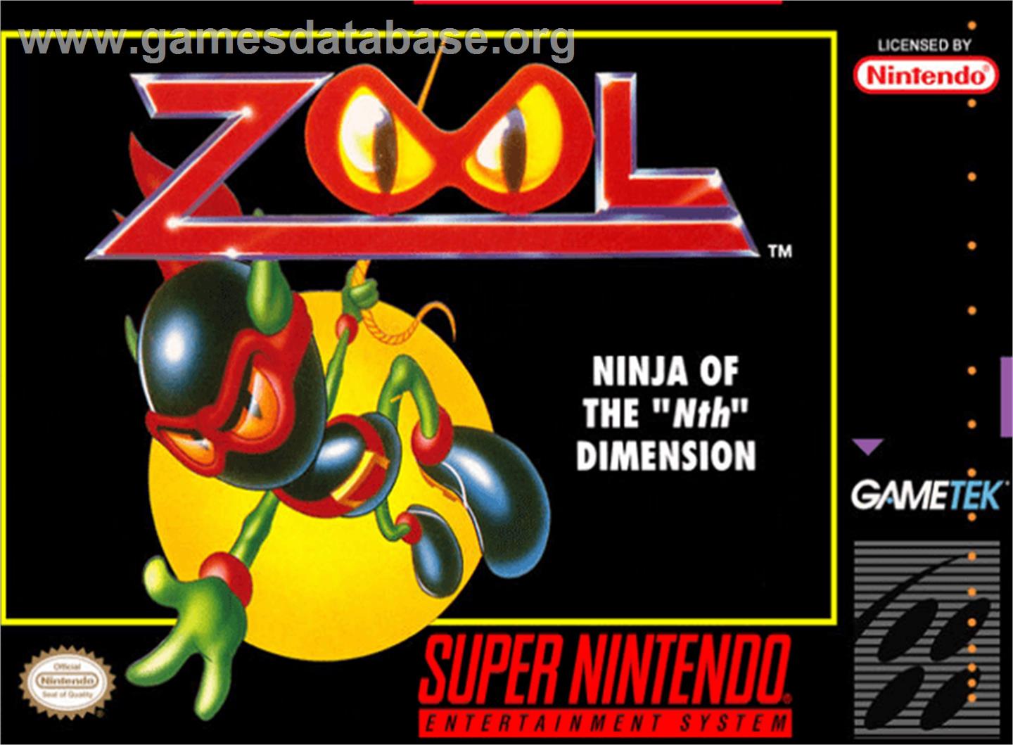 Zool - Nintendo SNES - Artwork - Box