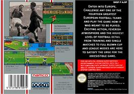 Box back cover for 90 Minutes - European Prime Goal on the Nintendo SNES.