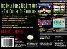 Box back cover for Abc Monday Night Football on the Nintendo SNES.