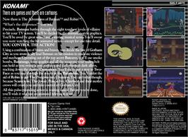 Box back cover for Adventures Of Batman And Robin, The on the Nintendo SNES.