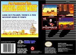 Box back cover for American Tail - Fievel Goes West, An on the Nintendo SNES.