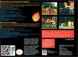 Box back cover for Art of Fighting on the Nintendo SNES.