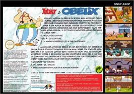 Box back cover for Astérix And Obélix on the Nintendo SNES.