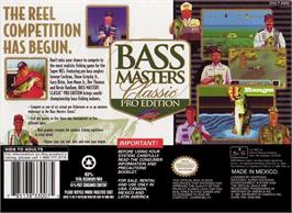 Box back cover for Bass Masters Classic - Pro Edition on the Nintendo SNES.