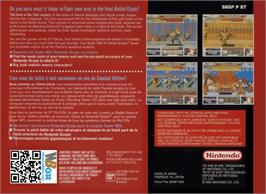 Box back cover for Battle Clash on the Nintendo SNES.