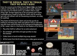 Box back cover for Bebe's Kids on the Nintendo SNES.