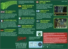 Box back cover for Boogerman: A Pick and Flick Adventure on the Nintendo SNES.