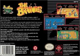 Box back cover for Brainies, The on the Nintendo SNES.
