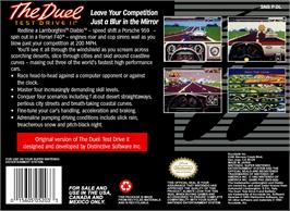 Box back cover for Duel, The - Test Drive 2 on the Nintendo SNES.
