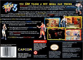 Box back cover for Final Fight 3 on the Nintendo SNES.