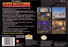 Box back cover for Garry Kitchen's Super Battletank - War In The Gulf on the Nintendo SNES.