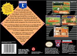 Box back cover for HardBall III on the Nintendo SNES.