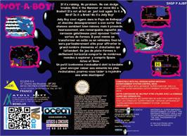 Box back cover for Jelly Boy on the Nintendo SNES.