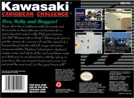 Box back cover for Kawasaki Caribbean Challenge on the Nintendo SNES.