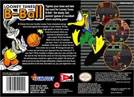 Box back cover for Looney Tunes B-Ball on the Nintendo SNES.