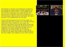 Box back cover for Muhammad Ali Heavyweight Boxing on the Nintendo SNES.