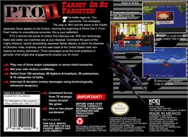 Box back cover for P.t.o. - Pacific Theater Of Operations 2 on the Nintendo SNES.