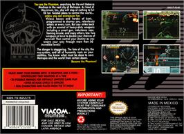 Box back cover for Phantom 2040 on the Nintendo SNES.