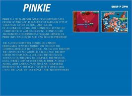 Box back cover for Pinkie on the Nintendo SNES.