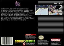 Box back cover for Rhi Roller Hockey '95 on the Nintendo SNES.
