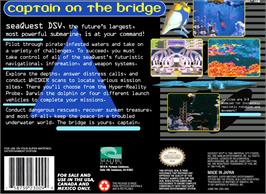 Box back cover for Seaquest Dsv on the Nintendo SNES.