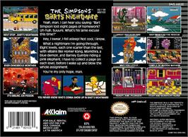 Box back cover for Simpsons - Bart's Nightmare, The on the Nintendo SNES.