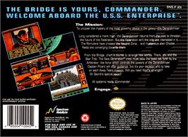 Box back cover for Star Trek - The Next Generation - Future's Past on the Nintendo SNES.