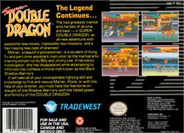 Box back cover for Super Double Dragon on the Nintendo SNES.