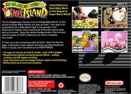 Box back cover for Super Mario World 2: Yoshi's Island on the Nintendo SNES.