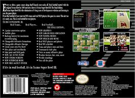 Box back cover for Tecmo Super Bowl 3 - Final Edition on the Nintendo SNES.