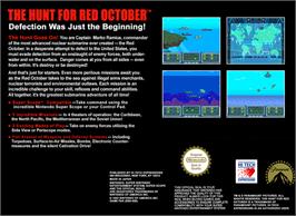 Box back cover for The Hunt for Red October on the Nintendo SNES.
