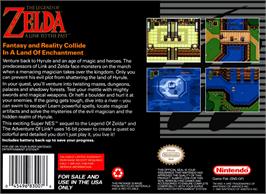 Box back cover for The Legend of Zelda: A Link to the Past on the Nintendo SNES.
