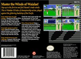 Box back cover for True Golf Classics - Waialae Country Club on the Nintendo SNES.