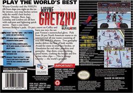 Box back cover for Wayne Gretzky And The Nhlpa All-stars on the Nintendo SNES.