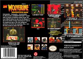 Box back cover for Wolverine: Adamantium Rage on the Nintendo SNES.
