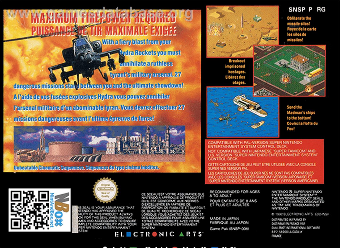 Desert Strike: Return to the Gulf - Nintendo SNES - Artwork - Box Back