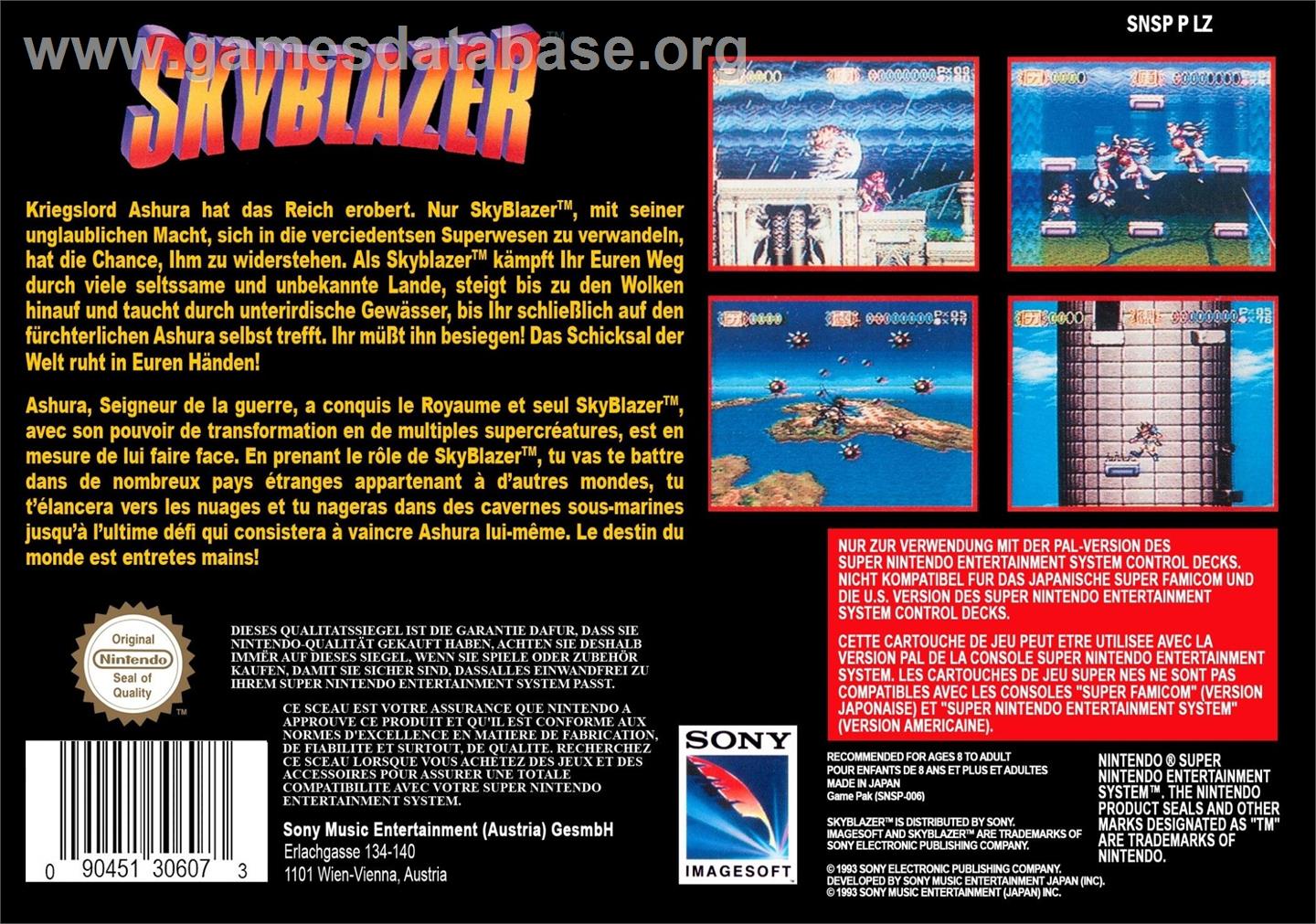 Soul Blazer - Nintendo SNES - Artwork - Box Back