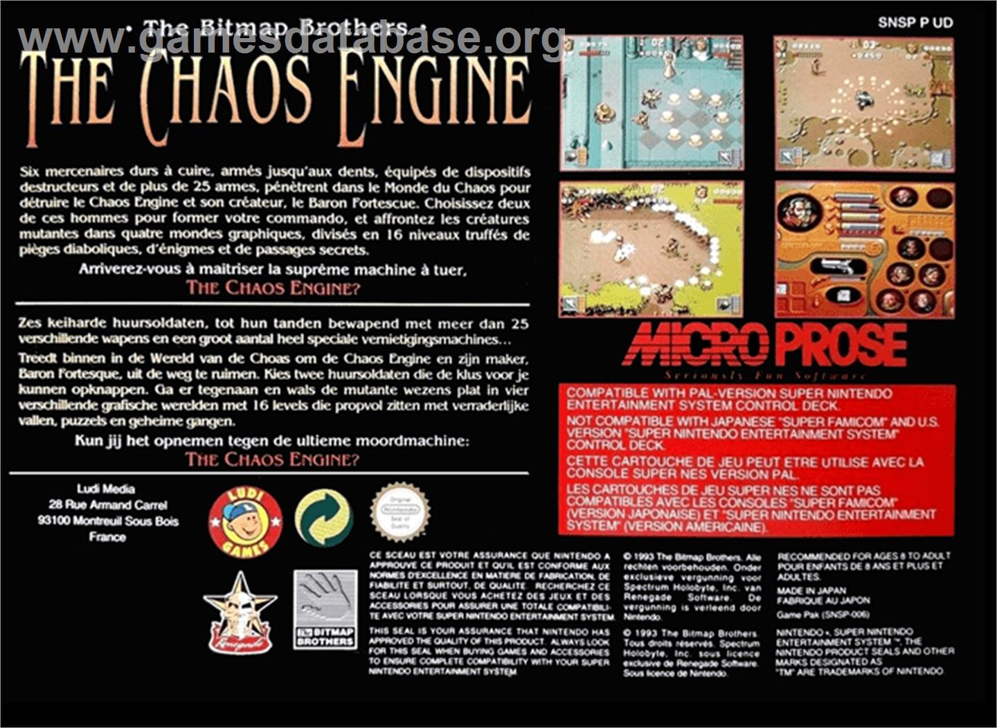 The Chaos Engine - Nintendo SNES - Artwork - Box Back