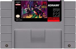 Cartridge artwork for Adventures Of Batman And Robin, The on the Nintendo SNES.